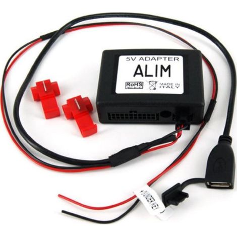 Boitier Alimentation 5V USB - transforme le 12V de la voiture en 5V USB Femelle - CA-ANW.5V