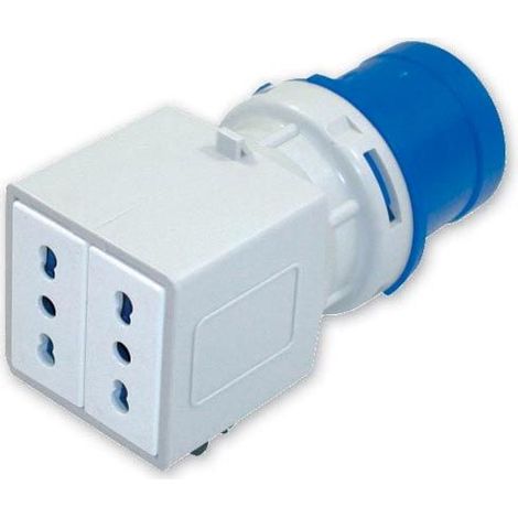 Adaptateur pour connecteur industriel RS PRO, 2P+E, 16A, 230 V ( Prix pour 1 )