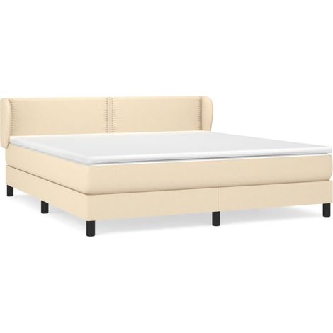 Maison Exclusive - Boxspringbett mit Matratze Creme 180x200 cm St
