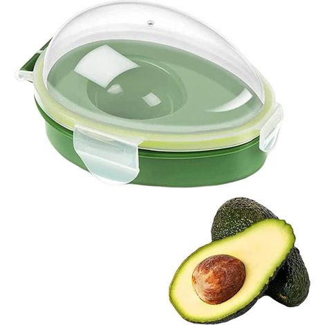 Avocado-Aufbewahrungsbehälter mit aufsteckbarem, transparentem Deckel, Frischebehälter für Avocados, Obstaufbewahrungsbehälter, verlängert die Frische Ihrer Avocados