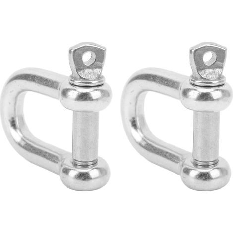 Manilles en D en acier inoxydable 22 mm (2 pièces), manille d'ancrage à vis haute résistance pour bateau (1/5)