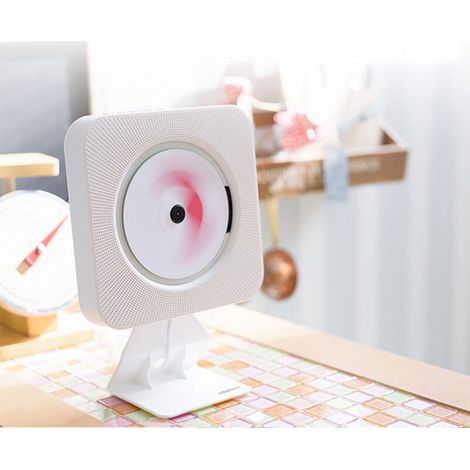 Lecteur CD Portable avec Bluetooth,Haut-ParleurMural intégré,Haut-parleurs Audio pour la Maison avec Radio FM à Distance (1/4)