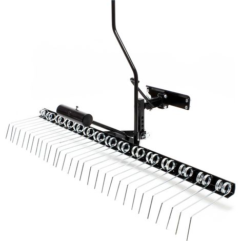 Wiltec – Scarificateur tracté 120 cm – 15 ressorts en acier galvanisé – Aérateur de gazon pour tondeuse autoportée – Entretien professionnel des pelouses