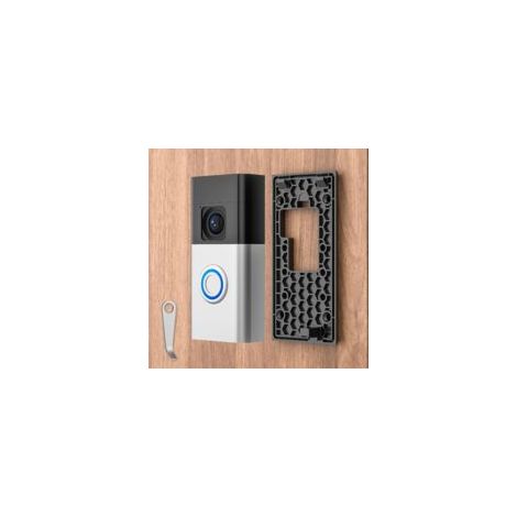 (lot de 1)Support de sonnette vidéo adhésif sans perçage compatible avec la sonnette Ring Battery Doorbell (version 2024), accessoires de montage de porte pour appartements, bureaux et maisons