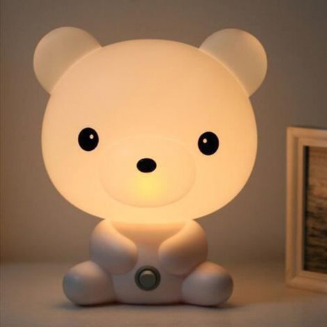 Veilleuse Ours - Lampe de Nuit Portable pour Chambre Bébé - 25 x 20 x 18 cm - 220 V - 15 W - 1 pièce (1/4)