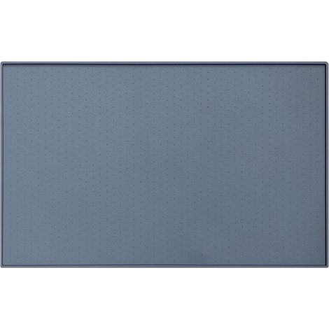 Tapis pour gamelle chien et chat en silicone, 48 x 30 cm, imperméable et facile à nettoyer, tapis antidérapant pour mangeoire et abreuvoir, gris, 1 pièce (1/5)