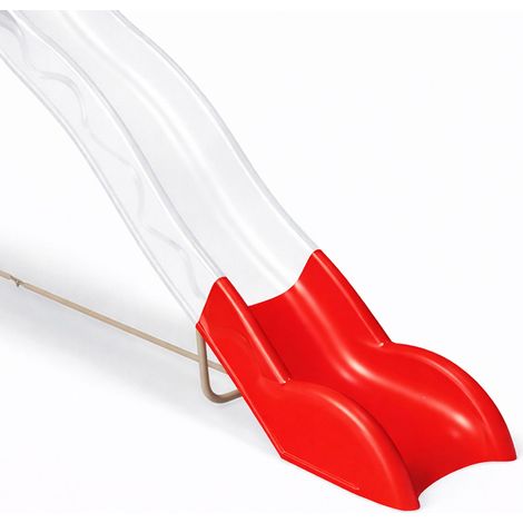Trigano – Partie inférieure de glissière toboggan 2,63 m – Sabot rouge vif – Matériau résistant pour usage extérieur durable