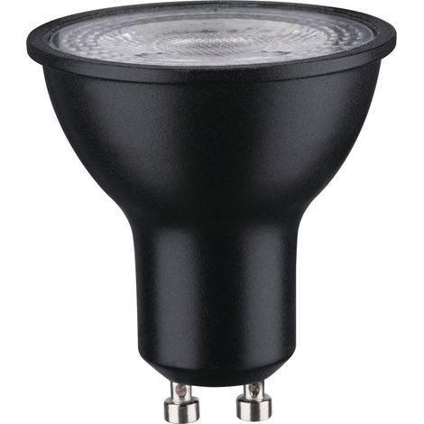 Lampe LED réflecteur RAL9004 7 watts gradable Ampoule Noir mat Lumière efficace Blanc chaud 2700 K GU10 (1/5)