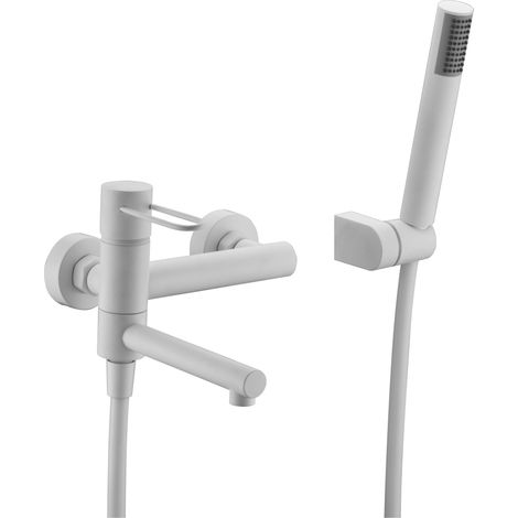 Monomando kit baño/ducha Milos blanco mate IMEX BDY027-4BL (1/5)