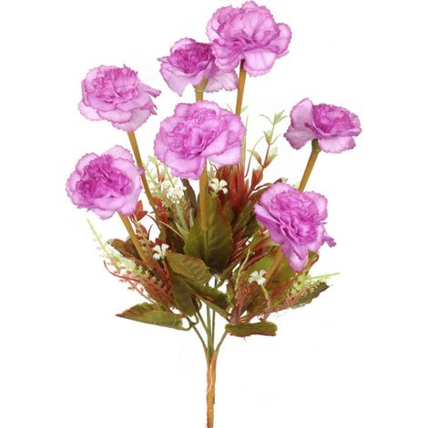Strauß aus 7 lila Nelken, Herbstserie – 38 cm (1/4)