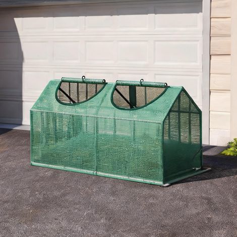 Serre de jardin vert foncé en PE 120 x 60 x 60 cm (1/5)