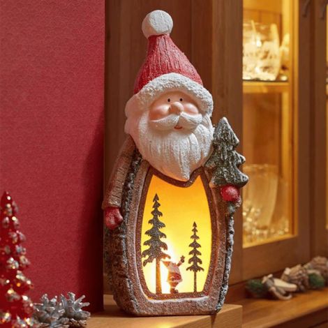 45cm Light up Christmas Woodsman Glow Santa with LEDs (1/2)