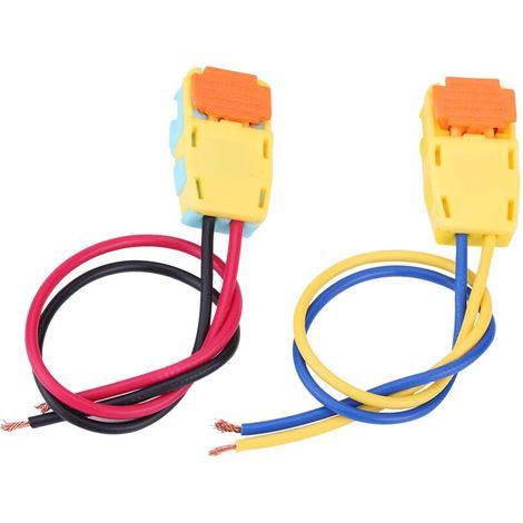 Paire de connecteurs d'airbag pour voiture – 2 pièces en plastique et métal – Résistants à la rouille – Compatible avec Sonata, Focus, Volt