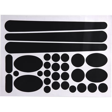 Kit de protection d'autocollant de base et de cadre pour vélos, Film de décoration noir (1/2)