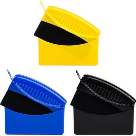 3 brosses applicatrices de pansement pour pneus avec étui - Éponge de nettoyage des pneus - Accessoires de lavage pour voiture (1/4)