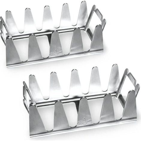 2PCS Multi-barbecue Grill Rack en Acier Inoxydable, Robuste et Facile à Nettoyer, Gril Autoportant avec Boîte en Carton Ondulé, Grille de Cuisson Multi-en Acier Inoxydable pour Poulet (1/3)