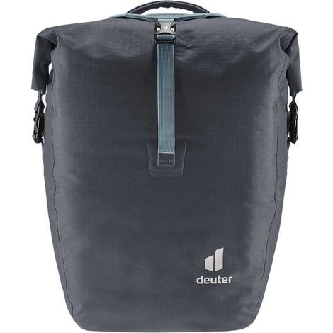 Deuter Weybridge 20+5, Bolsa impermeable para bicicleta con cierre enrollable y soporte, Gris (1/3)