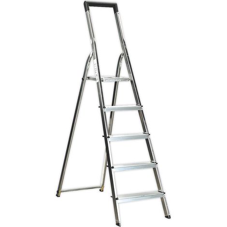Sealey ASL5 Step Ladder 5-Tread Aluminium - EN 131 (1/3)