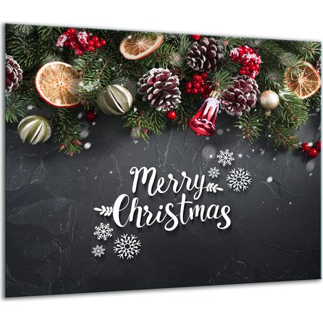 PIASTRA DI PROTEZIONE IN VETRO PER FORNELLO 60x52 NATALE (1/5)
