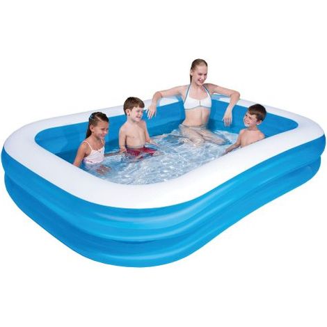 Bestway 54006B piscina fuori terra gonfiabile rettangolare 262x175x51 cm a due anelli per bambini
