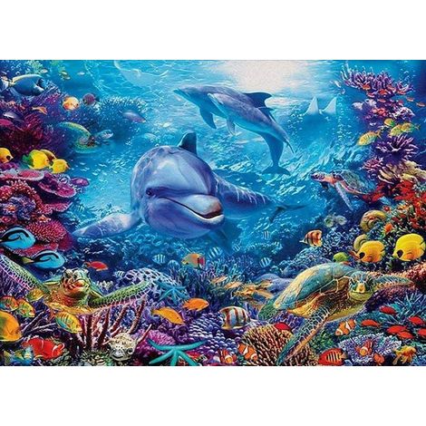 Bordado de diamantes Mundo marino 45x60 cm (1/5)