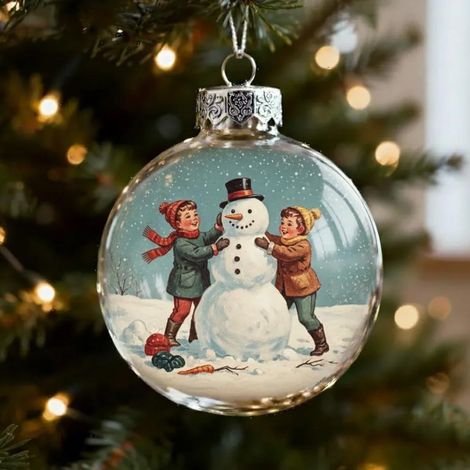 Décorations de Noël vintage en ampoules - Boules de Noël rétro (Style C) - Tendance commerce extérieur