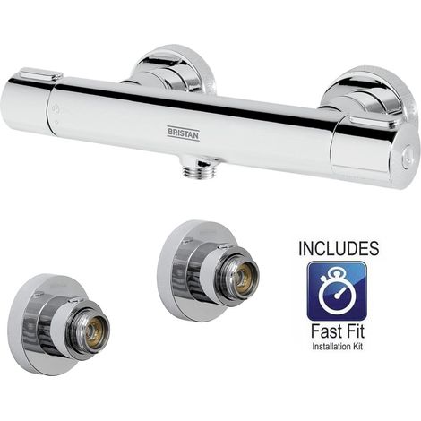 Bristan Frenzy Thermostatic Bar Mixer Shower Valve Only Cool Touch Fast Fit Kit (1/6)