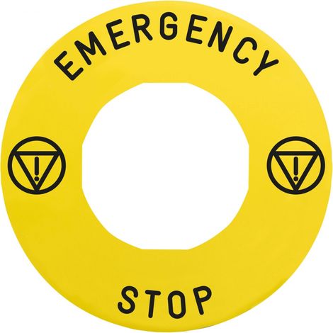 etiquette - pour zbz3605 - d60 - emergency stop - schneider zby9330t (1/3)