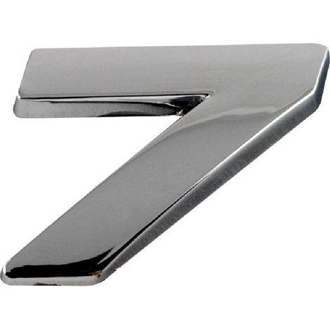 Adhesif Sticker 3D Chrome - Numero 7- 23x27mm