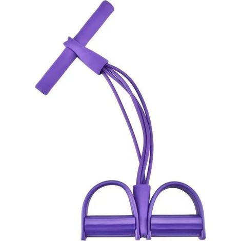 Bande de résistance en latex 8mm – 4 tubes 16kg – Kit avec poignées et sangles de cheville – Pour abdominaux, bras, jambes, yoga