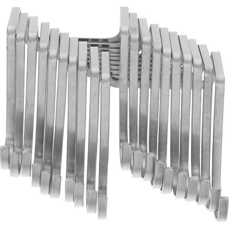 Lot de 10 crochets à visser, inox, pour salle de bain et cuisine (1/5)