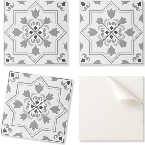 Paquete de baldosas de vinilo autoadhesivas con estampado floral de 20x20x20 cm.