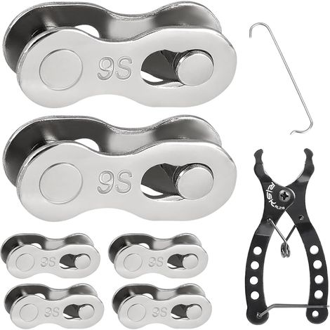 9-Gang-Fahrradketten-Reparaturset – 6-teilig – Kohlenstoffstahl – Shimano-kompatibel – Schnellmontagewerkzeug (1/5)