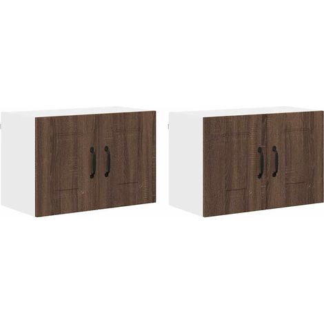 Meuble mural de cuisine,Armoire de cuisine 2 pcs Chêne brun 60 x 31 x 40 cm CFW96913 (1/5)