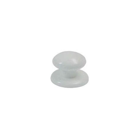 POMOLI PER MOBILI CON ROSETTA IN NYLON- - ø mm.30  bianco - 10 pezzi