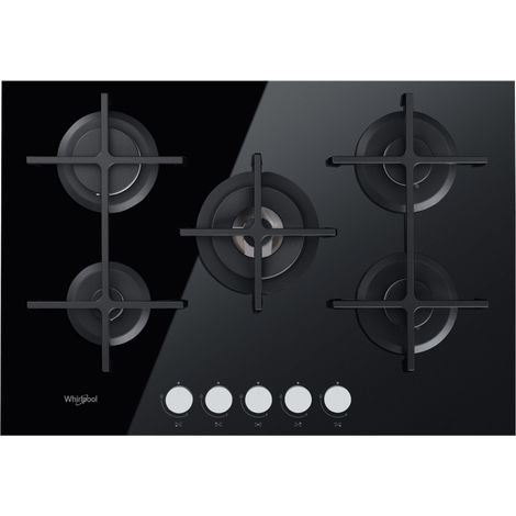 Whirlpool Piano Cottura GOA 7523 / NB a Gas 5 Fuochi Gas 73 cm Colore Nero (1/5)