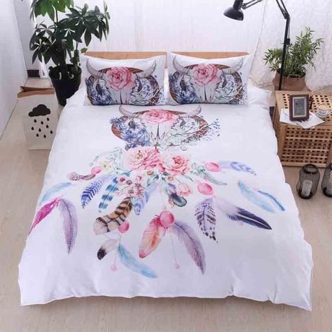 Housse de couette - Dreamcatcher - 3 pièces - 220x240 cm - Microfibre - Motif Mandala (1/3)