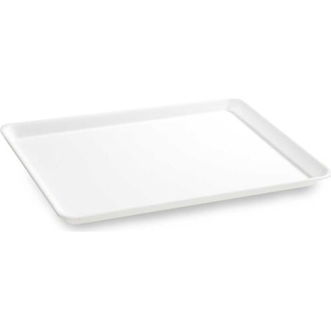 Plat en Plexiglas rectangulaire avec coins arrondis Blanc 410x305x17mm - Matériel CHR Pro