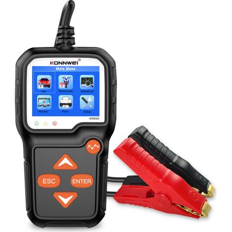 Nouveau KONNWEI KW650 6 V-12 V voiture moto batterie voiture tondeuse à gazon testeur de batterie (1/3)