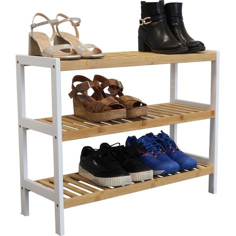 Zapatero Bamboo (3 niveles) - Zapatero 70x55x26 cm