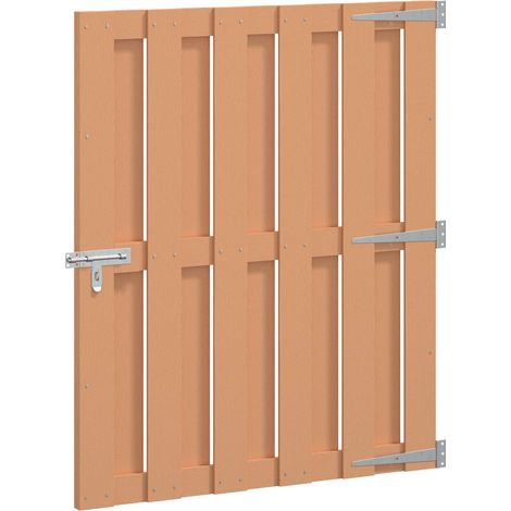 vidaXL Cancello da giardino 100 x 112 cm WPC e Alluminio Marrone