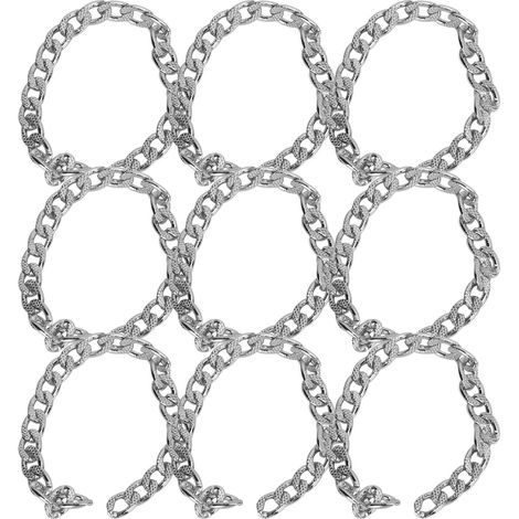 Chaîne N-Net 20 10m en rouleau, chaîne pour panneaux publicitaires, chaîne pour sacs, chaîne délicate pour bijoux, argent (1/5)