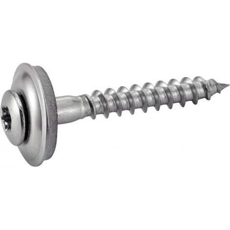 Vis bois tête fraisée bombée + rondelle EPDM M20 laquée - Gris ral 7016 - 4,5 - 45 (1/4)