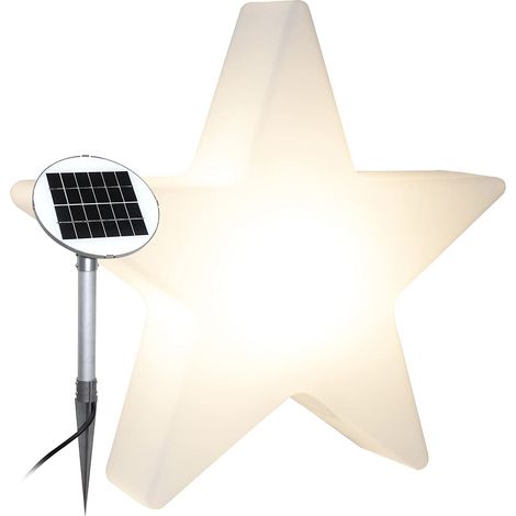 Étoile de Noël lumineuse à LED solaire avec panneau solaire et ampoule LED Blanc Ø 60 cm (1/5)