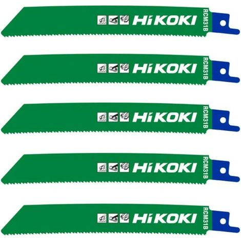 Lama per sega a sciabola Hikoki RCM31B curva 150 14TPI 150mm 5 pezzi.