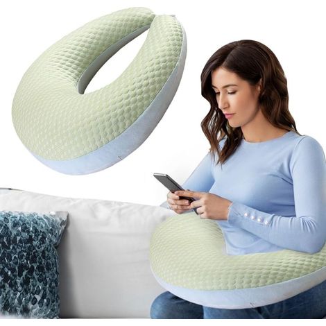 Ergonomisches Strickkissen – Multifunktionale Armlehne zum Basteln, Lesen/Spielen, mit Mikroperlenfüllung, waschbarer Bezug, für Sofa und Bett