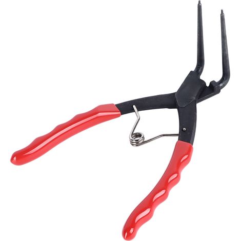 Pince à circlips robuste à ressort, coudée à 90°, longueur 7 pouces, en acier au carbone. (1/5)