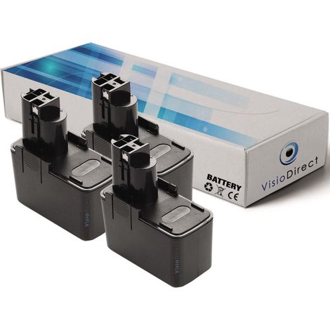 Lot de 3 batteries pour Bosch 3500 perceuse visseuse 3000mAh 12V (1/2)