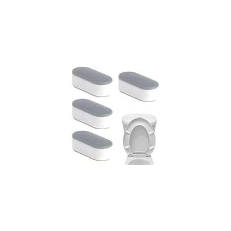 Juego de 4 almohadillas adhesivas universales para asiento de inodoro – cojines para asiento de inodoro – Crezuo