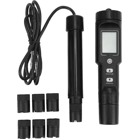 5-in-1 pH-Meter, Salzgehalts-, TDS-, EC- und Temperaturmessgerät, wasserdicht (IP67), elektronisches Wasserqualitätsmessgerät mit hoher Genauigkeit (0,01) und ATC-Funktion (1/5)